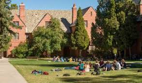 Students sitting by quads