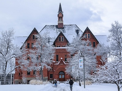campus in winter