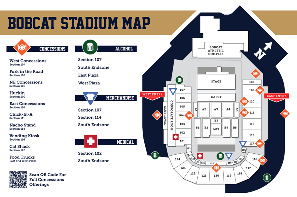 Stadium Concessions Map