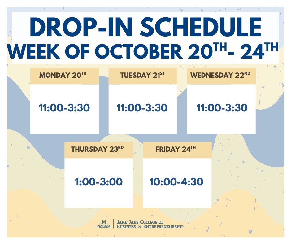 Drop In schedule