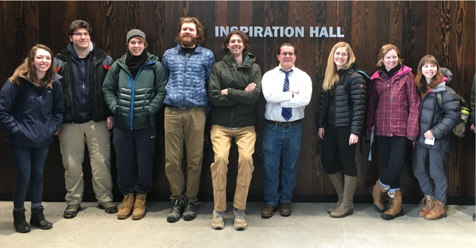 Group in front of Inspiration Hall