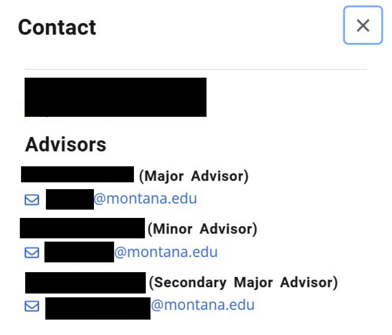 contact card
