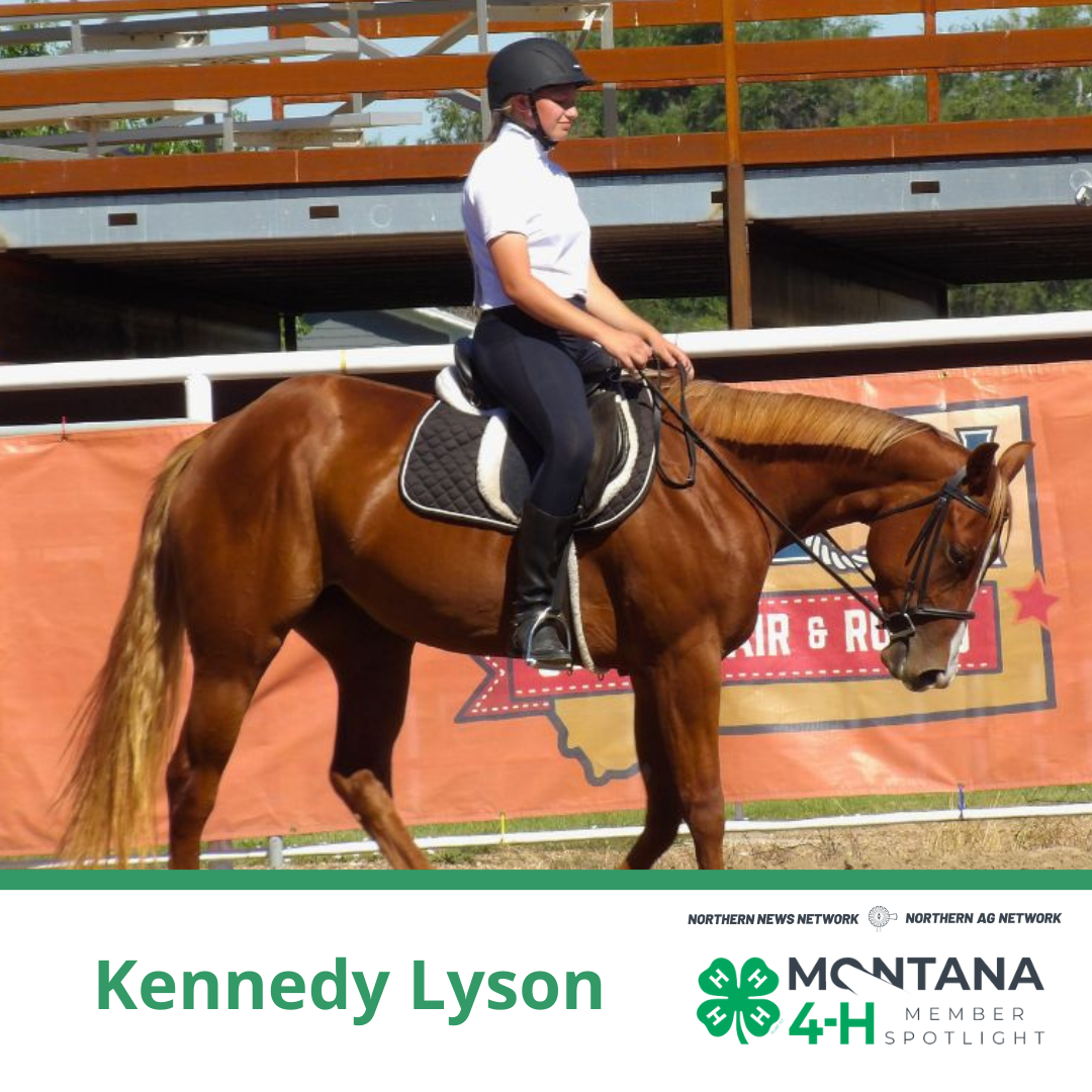 Kennedy Lyson riding her horse