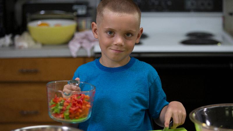 boy cooking