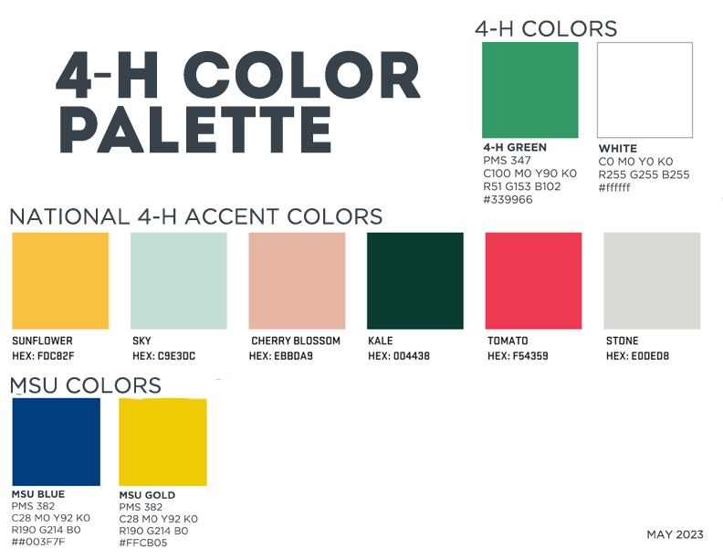 4-H color palette