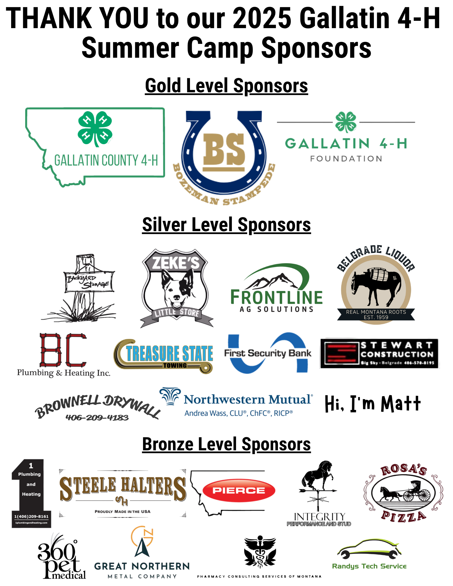 2025 Camp Sponsors