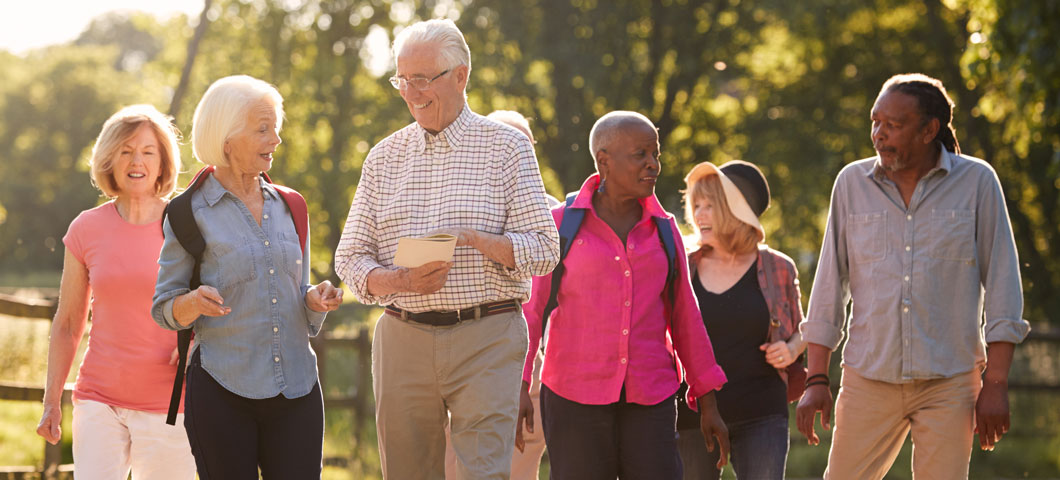 seniors hiking