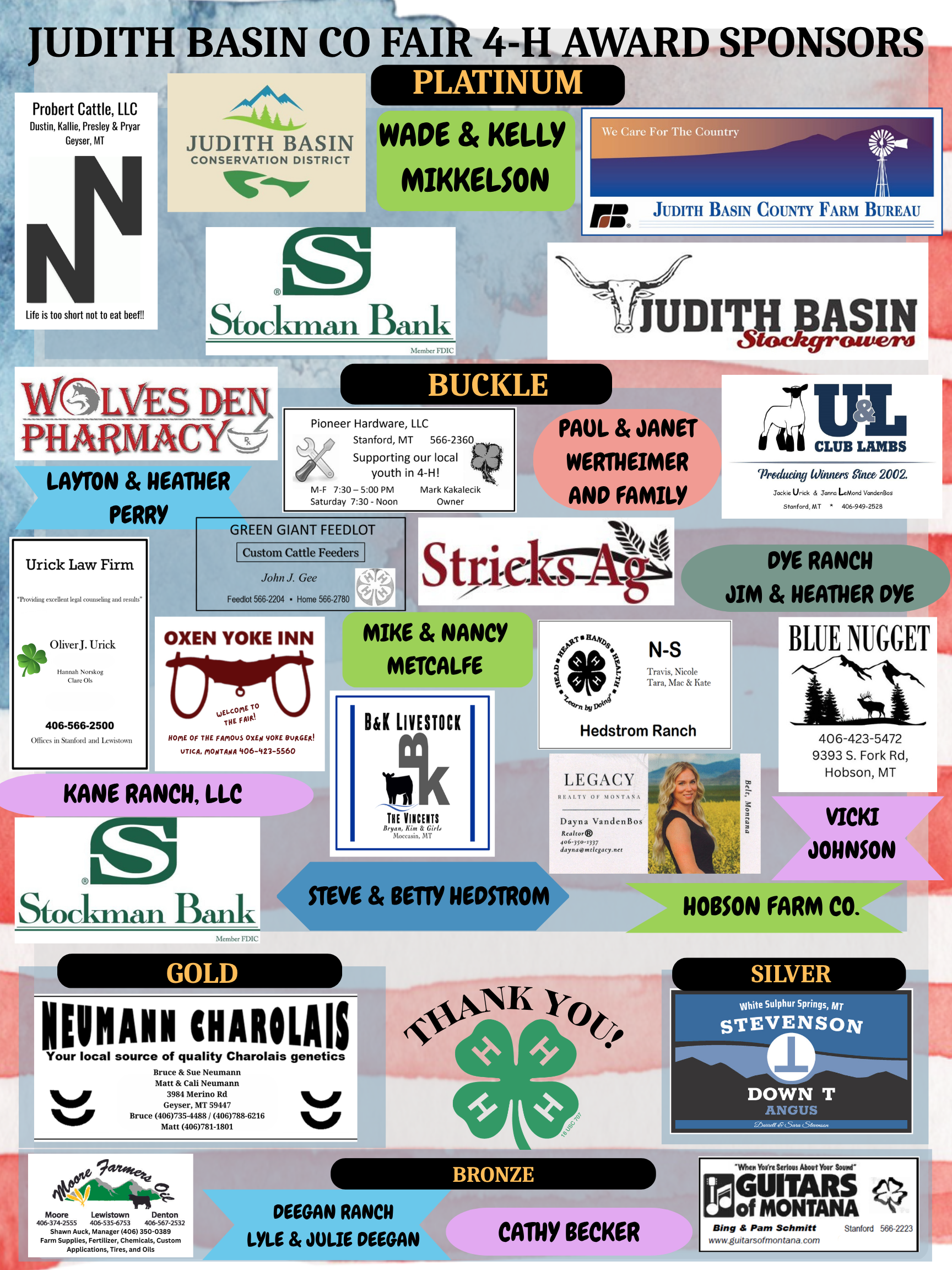 2026 JBC Fair 4-H Award Sponsor Poster