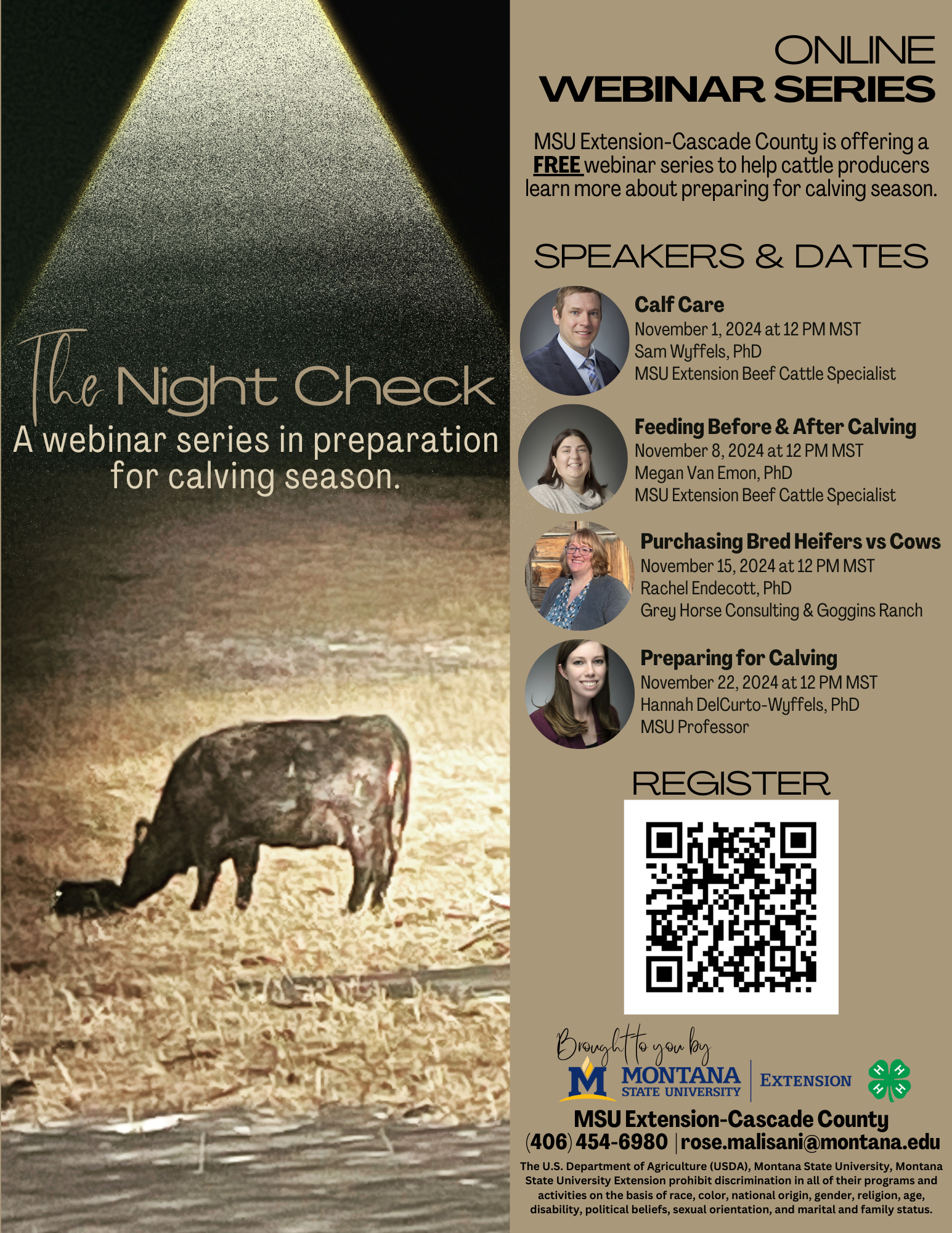 The Night Check Webinar Series Flyer