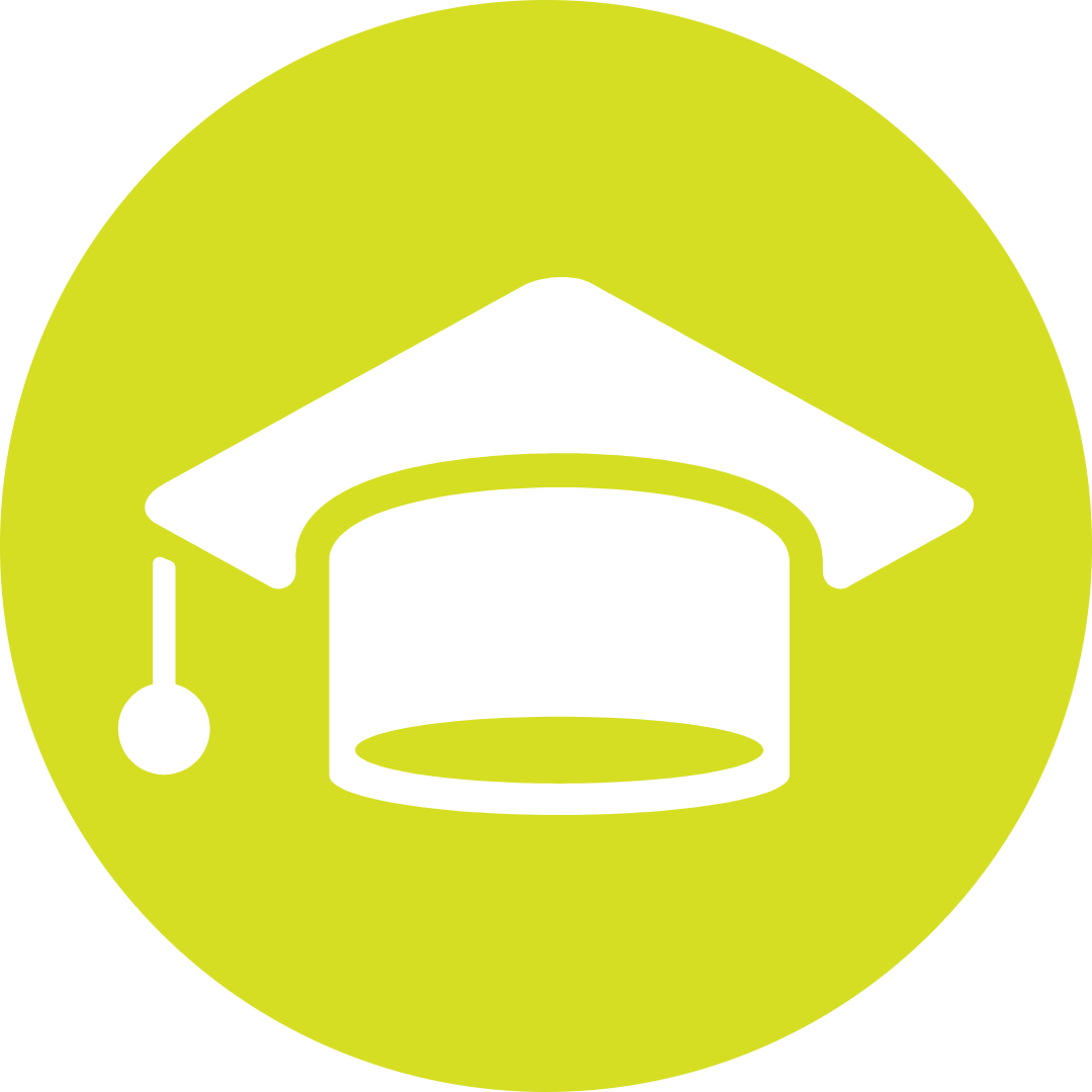 green icon with graduation cap