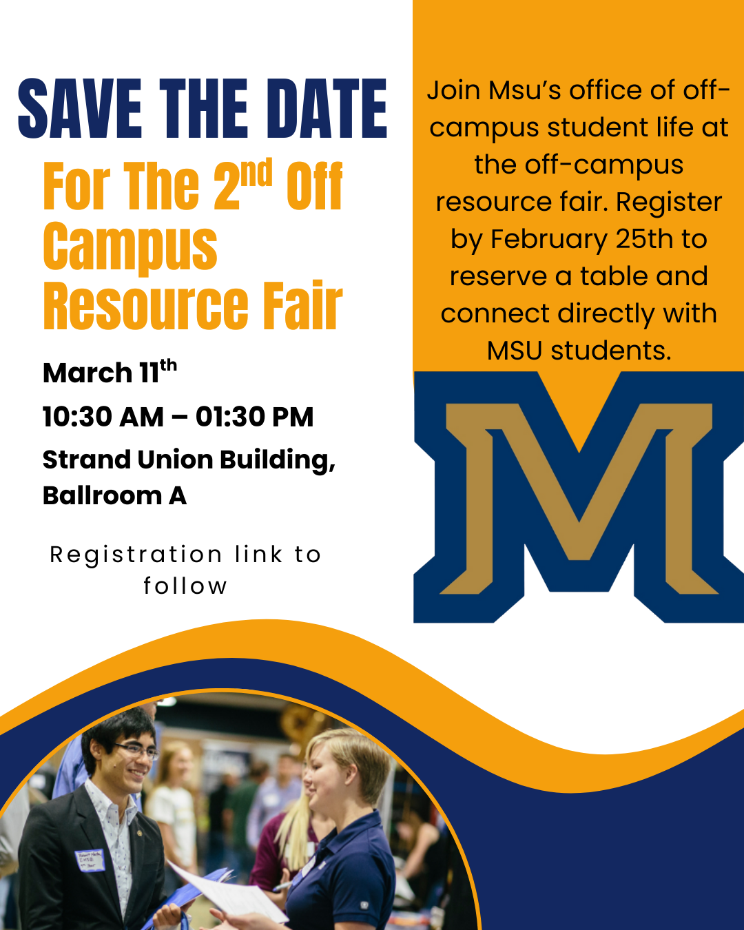 Off Campus Student Life Resource Fair Come to the resource fair to find housing