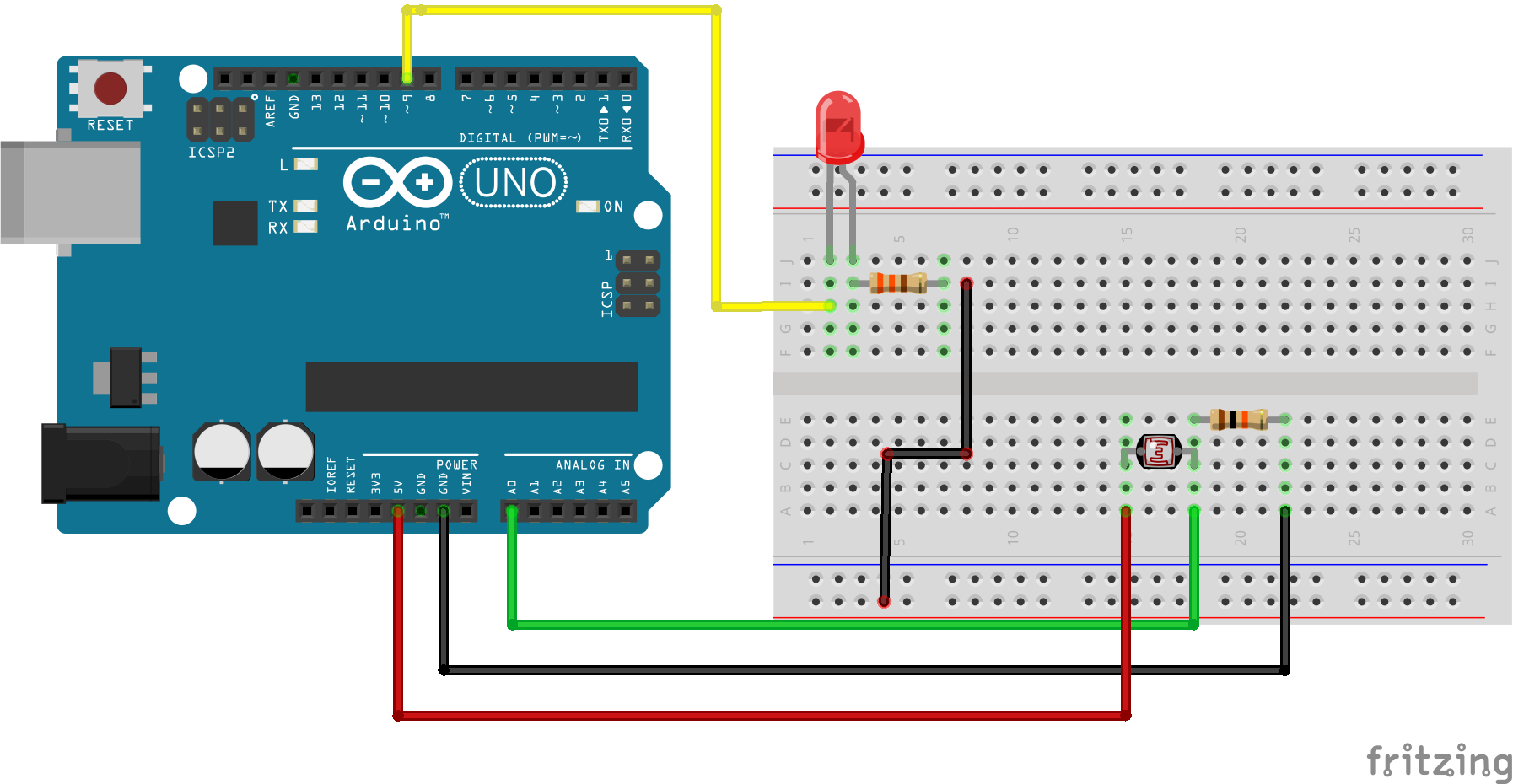 photoresistor circuit Photoresistor circuit