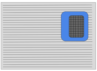 diagram showing direction of polarization for computer screen and one polarizer held perpendicularly in front of it