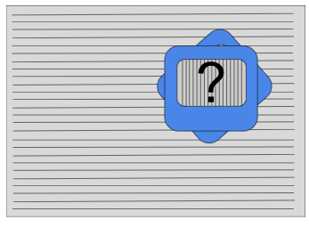 diagram with another polarizer inserted at a 45 degree angle between the first polarizer and the screen with a question mark indicating it is unclear what will happen to the light passing through
