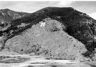 A distance view of Mount Baldy and the "M"