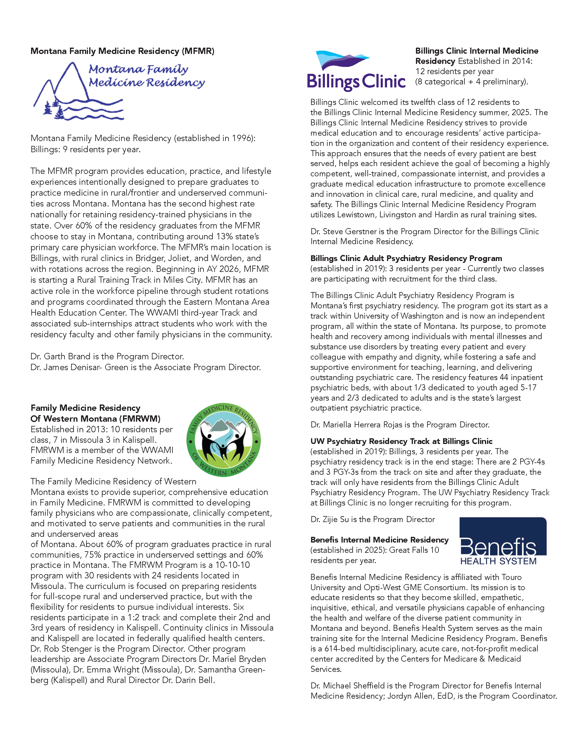 MT WWAMI Newsletter Executive Summary Page 6